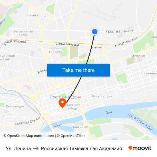 Ул. Ленина to Российская Таможенная Академия map