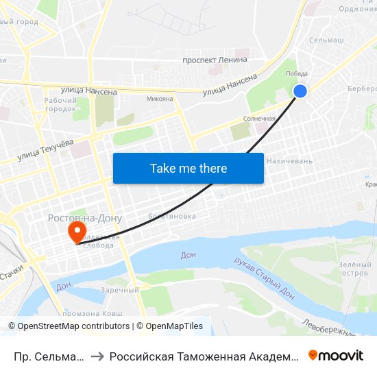 Пр. Сельмаш to Российская Таможенная Академия map