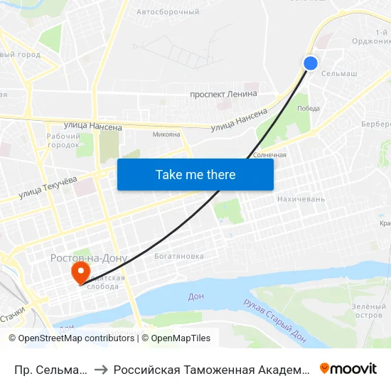 Пр. Сельмаш to Российская Таможенная Академия map