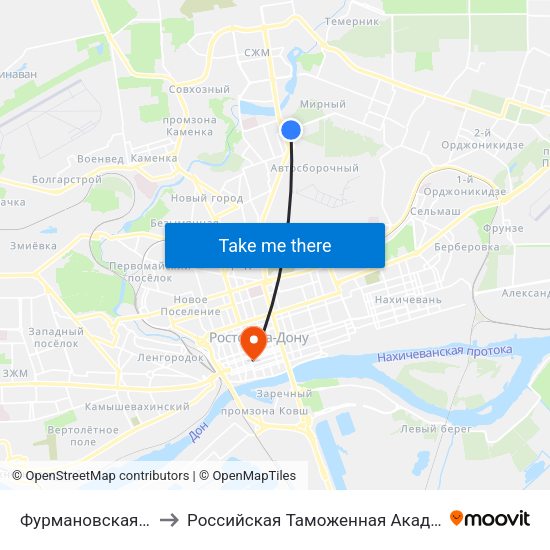 Фурмановская Ул. to Российская Таможенная Академия map
