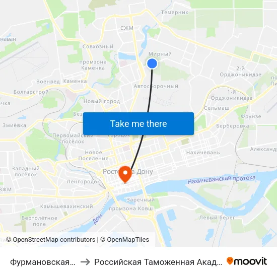 Фурмановская Ул. to Российская Таможенная Академия map
