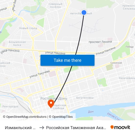 Измаильский Пер. to Российская Таможенная Академия map