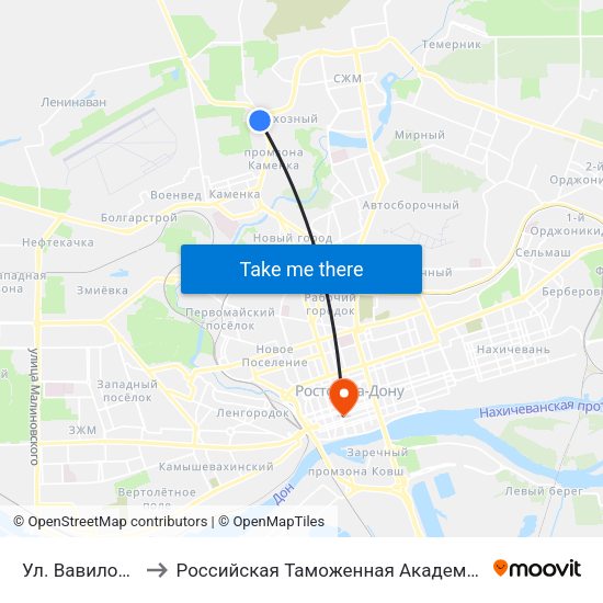 Ул. Вавилова to Российская Таможенная Академия map