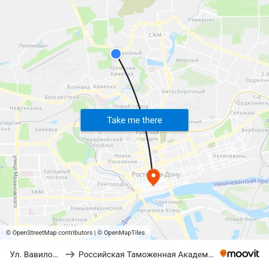 Ул. Вавилова to Российская Таможенная Академия map