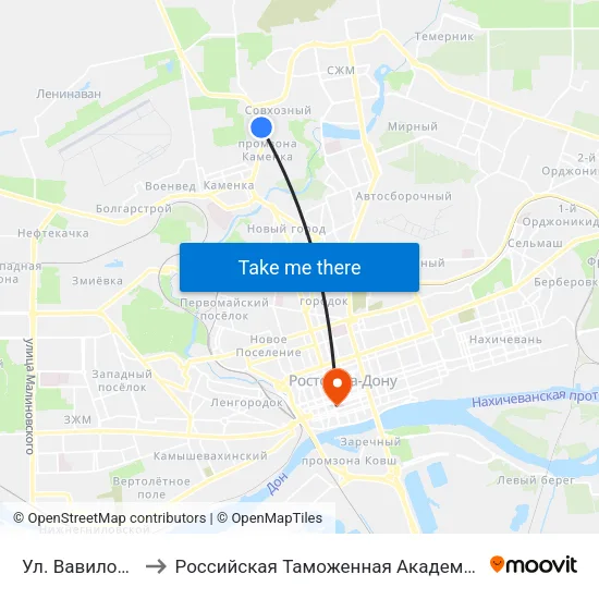 Ул. Вавилова to Российская Таможенная Академия map