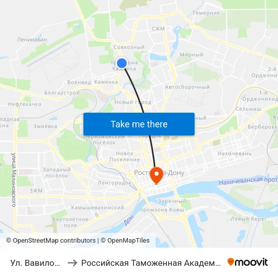 Ул. Вавилова to Российская Таможенная Академия map