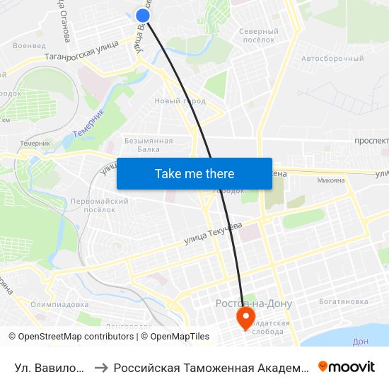 Ул. Вавилова to Российская Таможенная Академия map