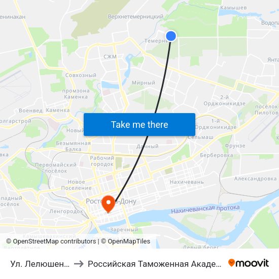 Ул. Лелюшенко to Российская Таможенная Академия map