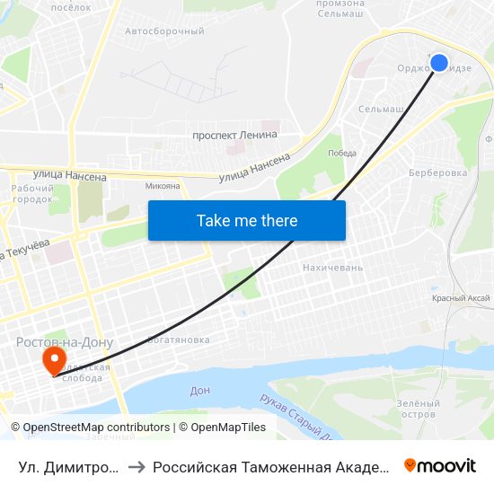 Ул. Димитрова to Российская Таможенная Академия map