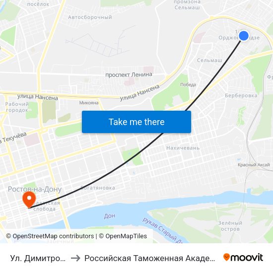 Ул. Димитрова to Российская Таможенная Академия map