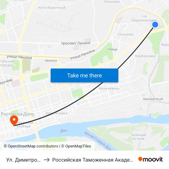Ул. Димитрова to Российская Таможенная Академия map
