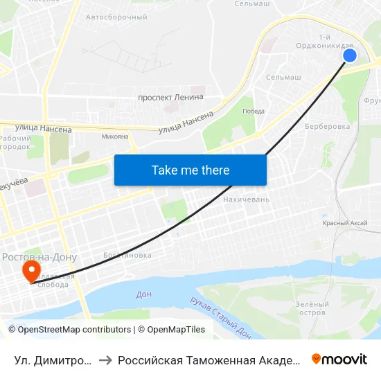 Ул. Димитрова to Российская Таможенная Академия map