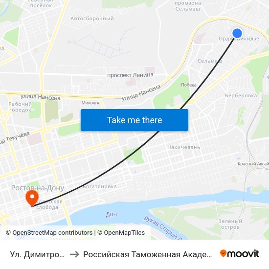 Ул. Димитрова to Российская Таможенная Академия map