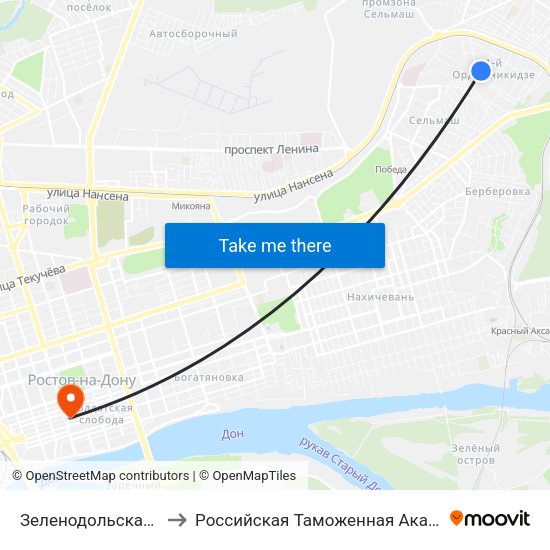 Зеленодольская Ул. to Российская Таможенная Академия map