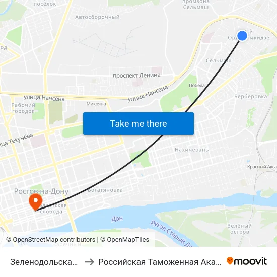 Зеленодольская Ул. to Российская Таможенная Академия map