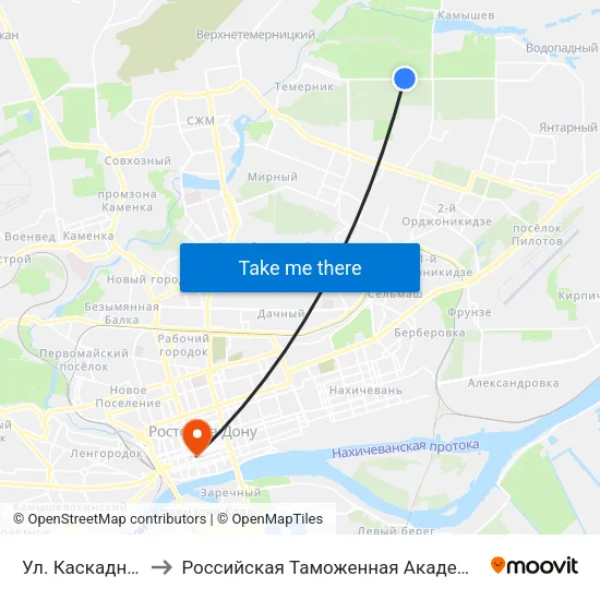 Ул. Каскадная to Российская Таможенная Академия map