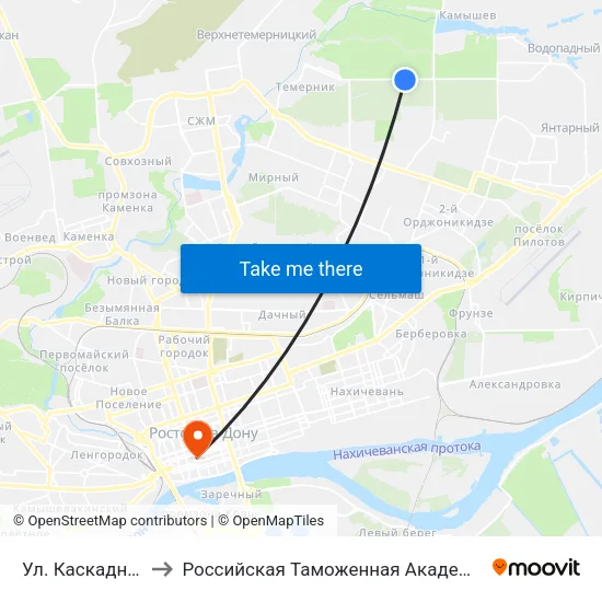 Ул. Каскадная to Российская Таможенная Академия map