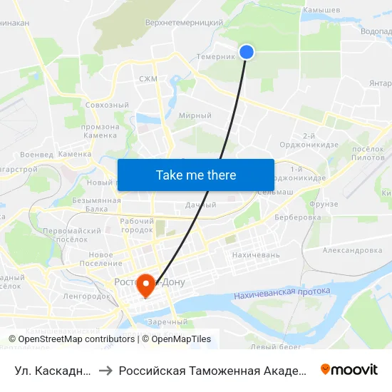 Ул. Каскадная to Российская Таможенная Академия map