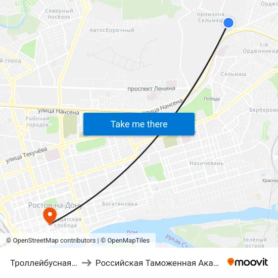 Троллейбусная Ул. to Российская Таможенная Академия map