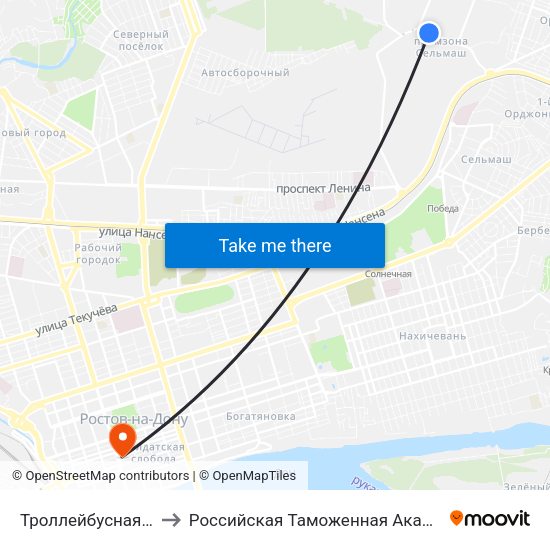 Троллейбусная Ул. to Российская Таможенная Академия map