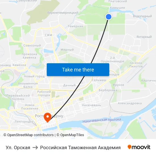 Ул. Орская to Российская Таможенная Академия map