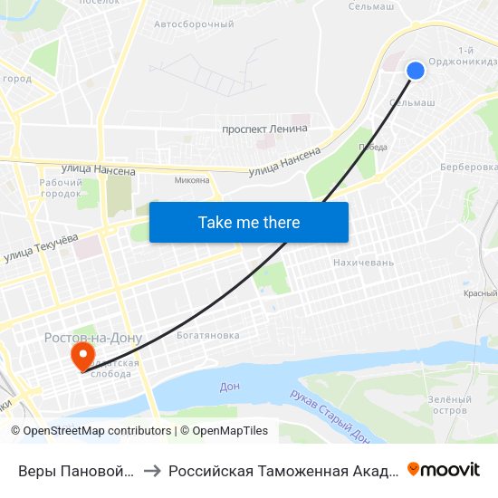 Веры Пановой Ул. to Российская Таможенная Академия map