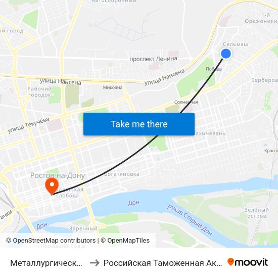 Металлургическая Ул. to Российская Таможенная Академия map