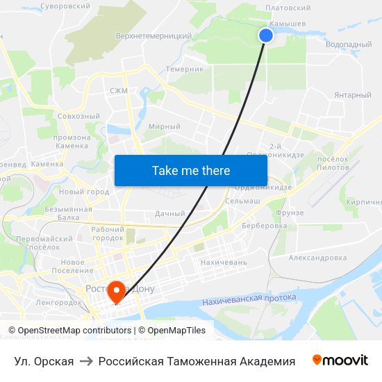Ул. Орская to Российская Таможенная Академия map