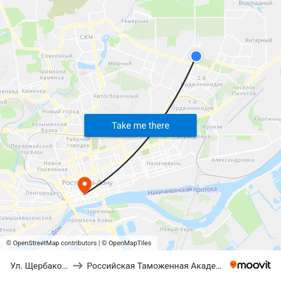 Ул. Щербакова to Российская Таможенная Академия map