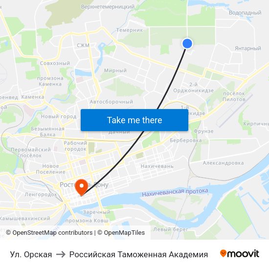 Ул. Орская to Российская Таможенная Академия map