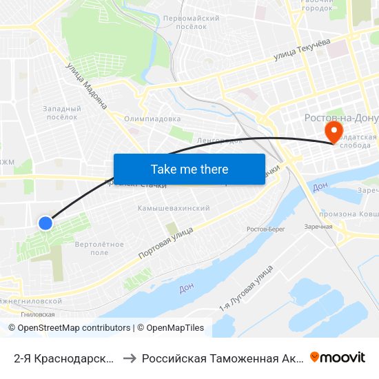 2-Я Краснодарская Ул. to Российская Таможенная Академия map