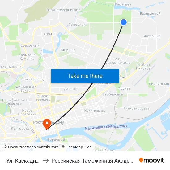Ул. Каскадная to Российская Таможенная Академия map