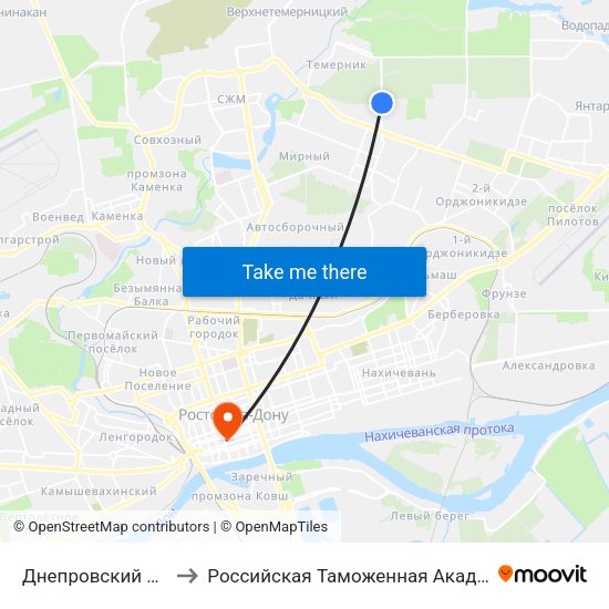 Днепровский Пер. to Российская Таможенная Академия map
