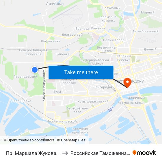 Пр. Маршала Жукова/Еременко to Российская Таможенная Академия map