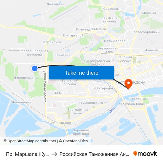 Пр. Маршала Жукова to Российская Таможенная Академия map