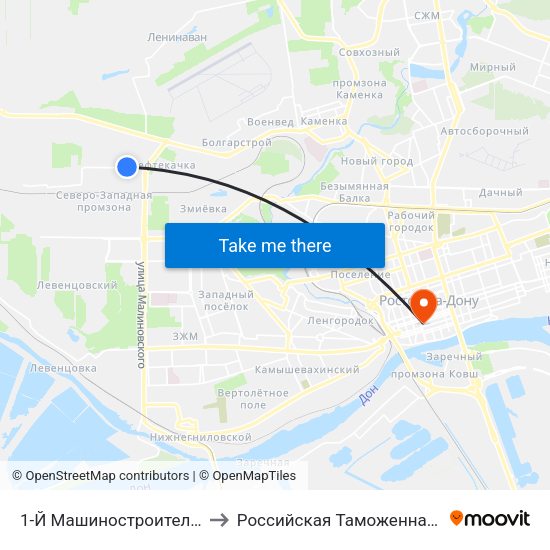 1-Й Машиностроительный Пер. to Российская Таможенная Академия map
