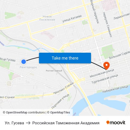 Ул. Гусева to Российская Таможенная Академия map