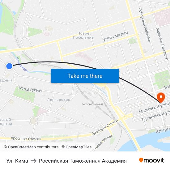 Ул. Кима to Российская Таможенная Академия map