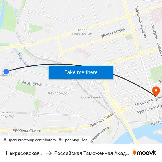 Некрасовская Ул. to Российская Таможенная Академия map