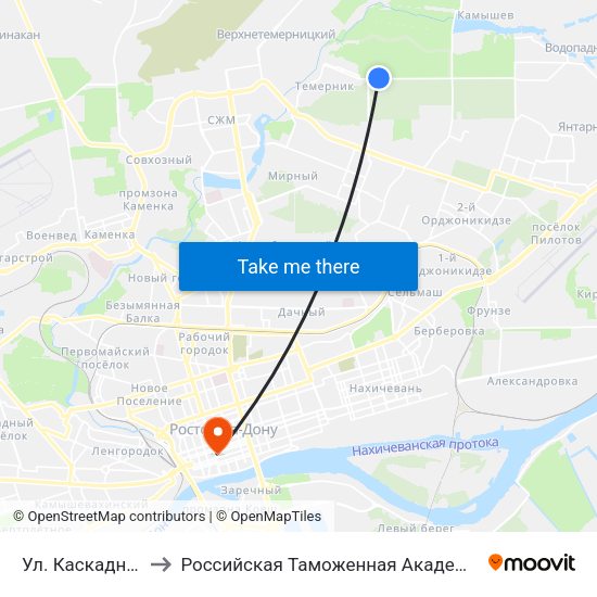 Ул. Каскадная to Российская Таможенная Академия map