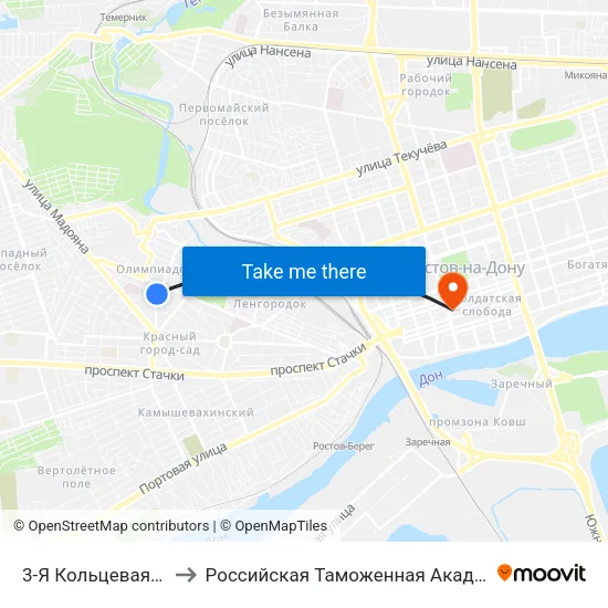 3-Я Кольцевая Ул. to Российская Таможенная Академия map