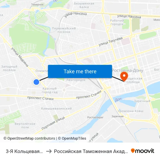 3-Я Кольцевая Ул. to Российская Таможенная Академия map