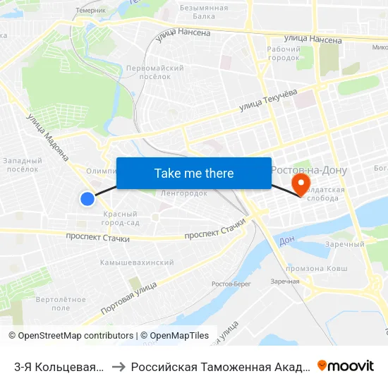 3-Я Кольцевая Ул. to Российская Таможенная Академия map