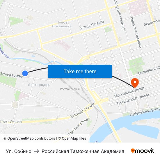 Ул. Собино to Российская Таможенная Академия map