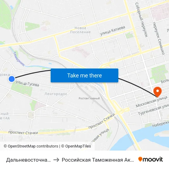 Дальневосточная Ул. to Российская Таможенная Академия map