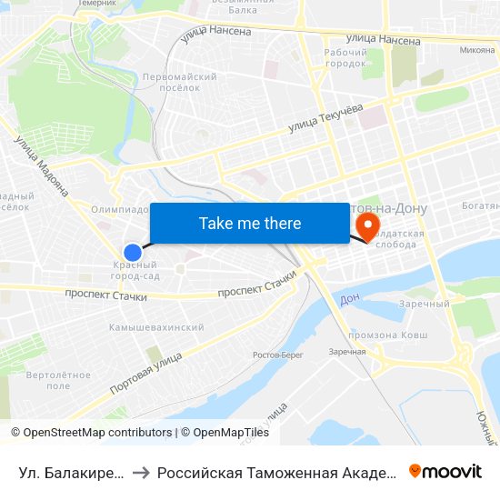 Ул. Балакирева to Российская Таможенная Академия map