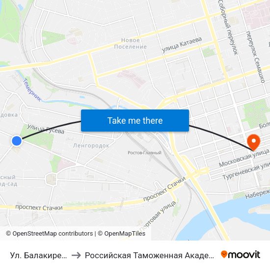 Ул. Балакирева to Российская Таможенная Академия map