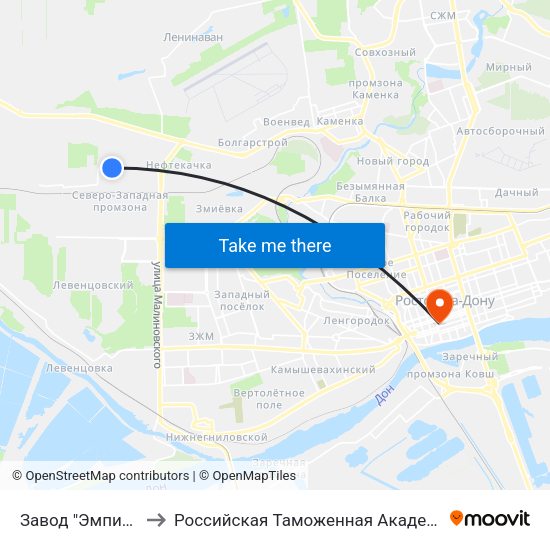 Завод "Эмпилс" to Российская Таможенная Академия map
