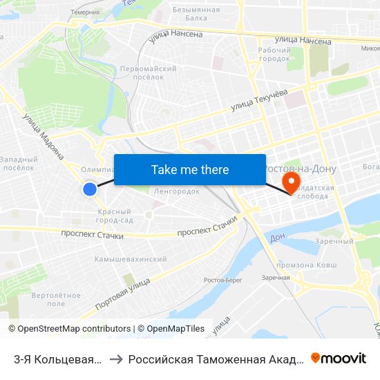 3-Я Кольцевая Ул. to Российская Таможенная Академия map