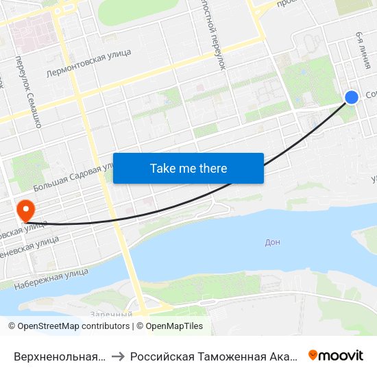 Верхненольная Ул. to Российская Таможенная Академия map